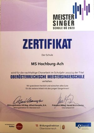 Meistersingerzertifikat